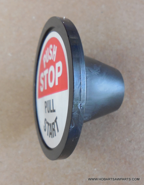 Start/Stop Knob/Switch with Label for Hobart Meat Saws. Replaces 290885
